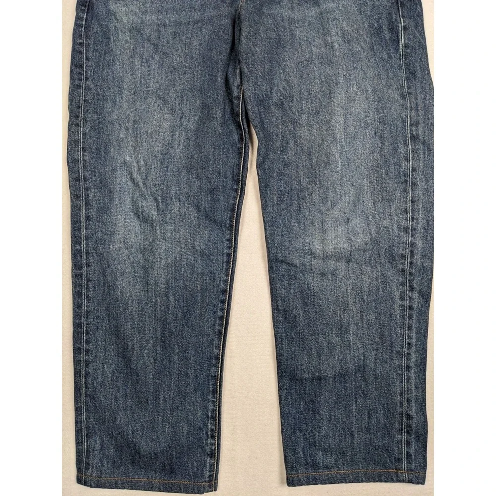 Lands End Square Rigger Mens Jeans Size 40 x 28.5 Traditional Fit Cotton Blue